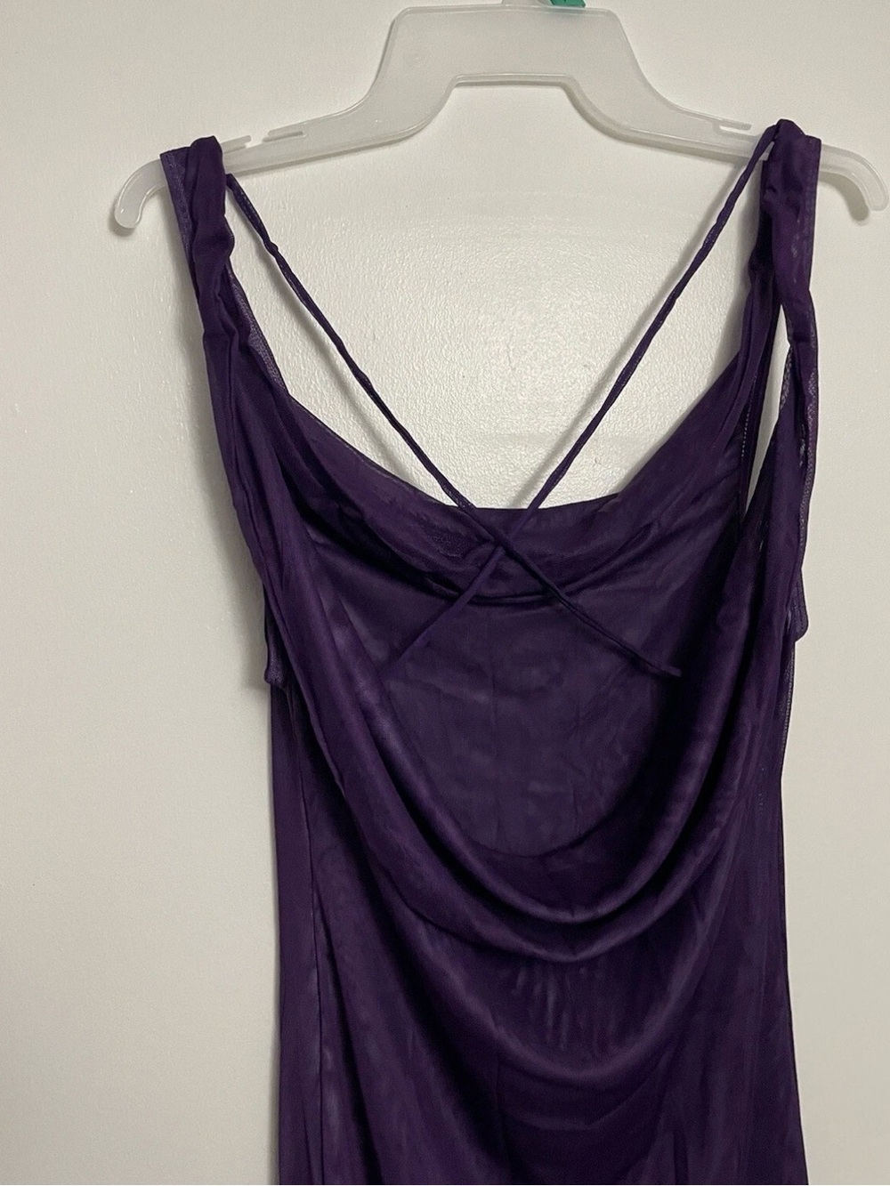 Purple Cowl Back Slip Dress